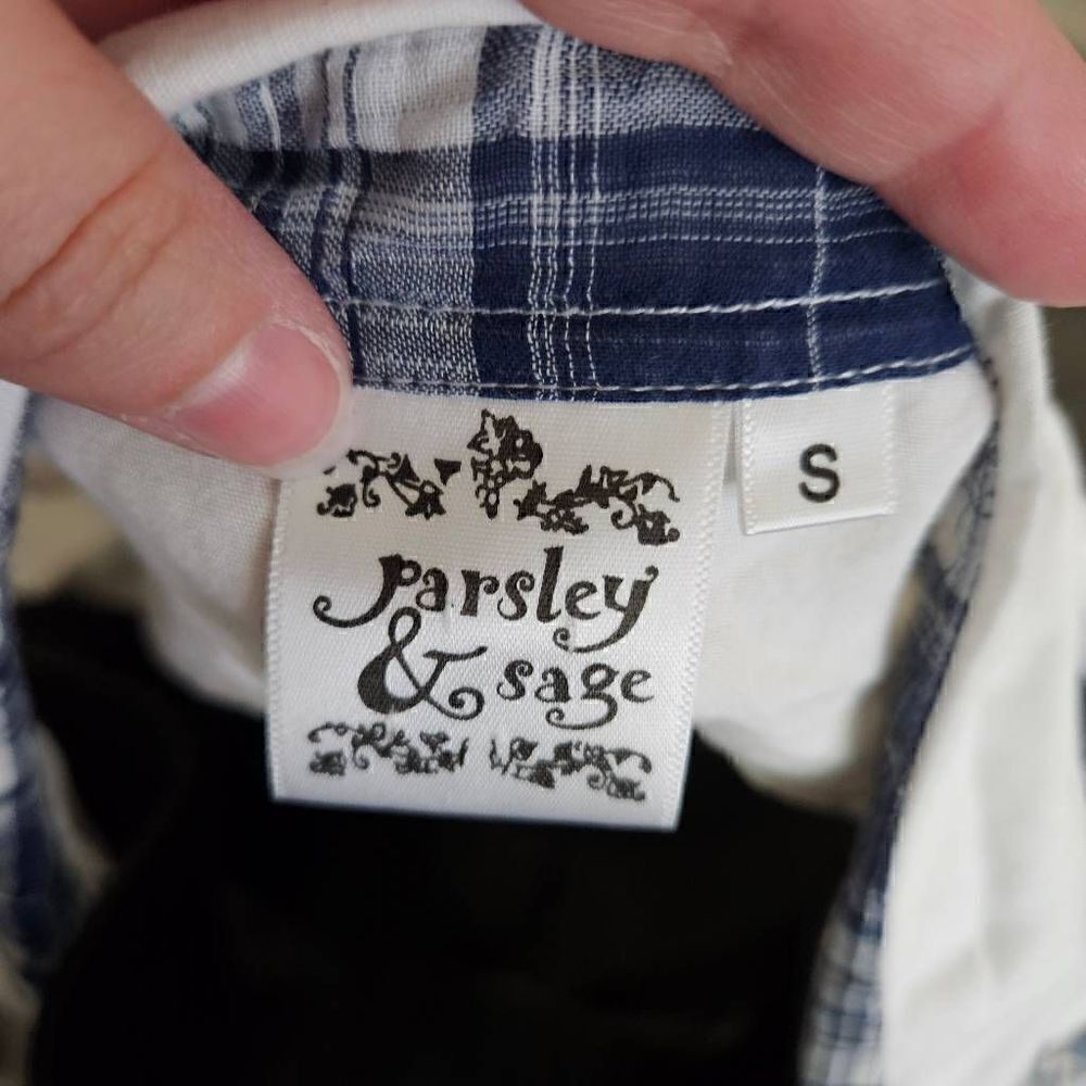 Parsley & Sage Robin Patchwork Button Down Shirt - Picture 9 of 10